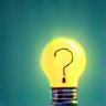 Illustration of a lightbulb and question mark